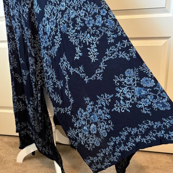 Bila Floral Print Asymmetrical Boho Sleeveless Maxi Dress Size Large - Picture 7 of 10